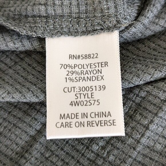 Max Studio Side-Tie Crinkle Knit Top Size 3X Green Short Sleeve Tee-Shirt NWT - Picture 11 of 13